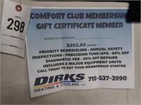 Dirks Plumbing & Heating Comfort Club Membership