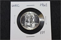 1962 Franklin Half Dollar UNC