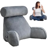 LARGE BED REST PILLOW WITH DETACHABLE NECK ROLL