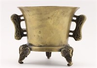 Chinese Bronze Pot w/ Elephant Details