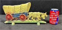 Cast Iron Covered Conestoga Wagon Doorstop 222