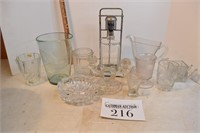 Etched Glass & Clear Glass Items