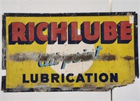 "Richlube" Single-Sided Embossed Tin Sign