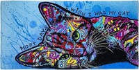 $35  Dawhud Direct Colorful Cat Beach Towel