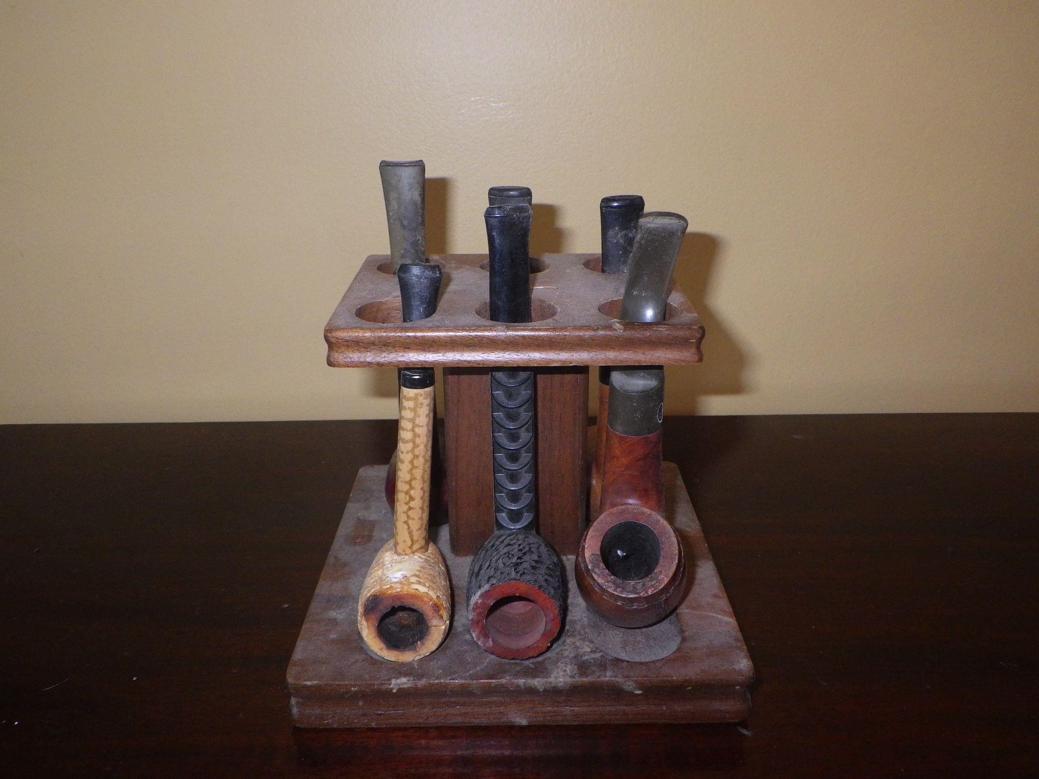 6 Old Pipes & Stand
