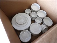 Misc. Ceramic white bowls and plates