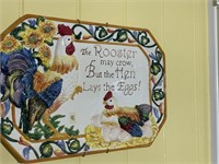 Ceramic  Rooster Plate