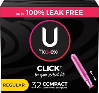U by Kotex 32 Compact Unscented Tampons