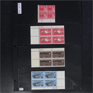 US Stamps Airmail Mint NH, Later Plate, CV $145