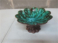 Green Pedestal Candy Dish