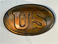 US Civil War Union Army US Cartridge Box Plate