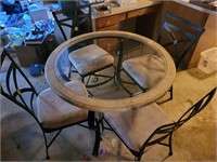 Dining table and chairs. 46ins . Chairs need