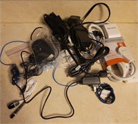 Assorted cables and power cords