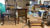 Antique Laundry Wringer, Chair, Table