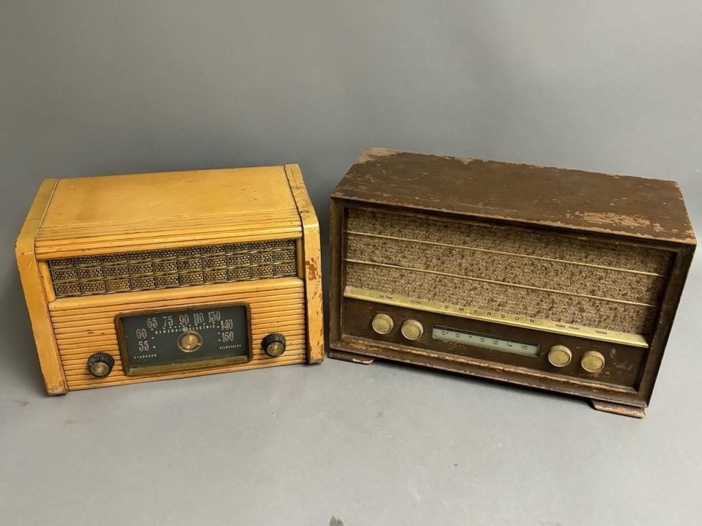 Pair of Vintage Radios, GE, Emerson