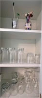 Glassware lot & stir sticks