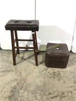 Cushion top bar stool and padded meditation pad