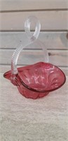 Cranberry Glass basket