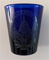 Bush/Cheney 2001 Inauguration Shot Glass (Cobalt B