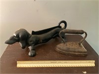 Cast Iron Dachshund Weiner Dog Vintage Boot Scrape