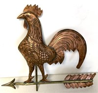 Copper Rooster Weather Vane Topper
