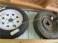 2 small spare trailer tires