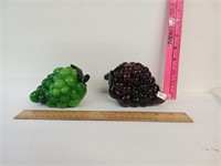 Set of 2 Glass Grapes