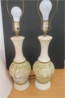 Pair of 20" Vintage Pottery Lamps?