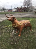 HANDMADE ORNAMENTAL BULL CHARCOAL GRILL