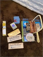TOBBACO PIPE CLEANERS, GOLD BAR LIGHTER, COIN