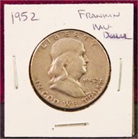 1952 Franklin Silver Half Dollar