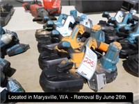 LOT, (4) MAKITA XBP01 CORDLESS PORTABLE BANDSAWS,