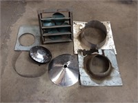 Attic fan and assorted flanges and flashings