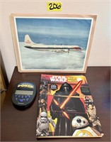 3 Pc Lot with Star Wars, Plane Print and more