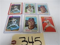Set of 6 Nolan Ryan Baseball Cards