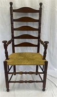 Antique Ladder Back Chair w/ Rope Seat