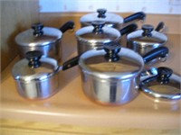 Revere S/S Pots w/Lids (6 pots)