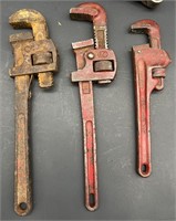 PIPE WRENCHES & LARGE PIPE CUTTER (SEARS & RIDGED)