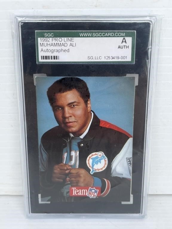 Muhammad Ali autographed NFL Card- Cassius Clay