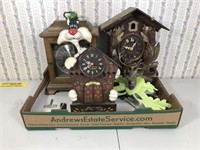 3 WALL & MANTLE CLOCKS