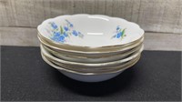 6 Royal Albert Forget Me Not 6.25" Cereal/ Soup Bo