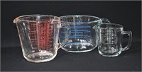 3 pcs Vintage Glass Measuring Cups