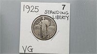 1925 Standing Liberty Quarter yw3007