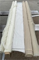 5 Bolts of Drapery Fabric. Unknown fibre or