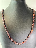 30" 70 Gram Red Tigers Eye Beaded Necklace