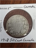 1918 Canada Silver 50 cent