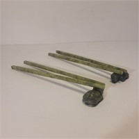 Jade 2 Pairs of Chopsticks with rests