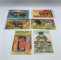 6 Vintage 1940-50s Pin Up Girl Postcards