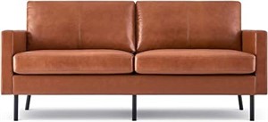 SEALED - Z-hom 70" Top-Grain Leather Sofa, 2-Seat