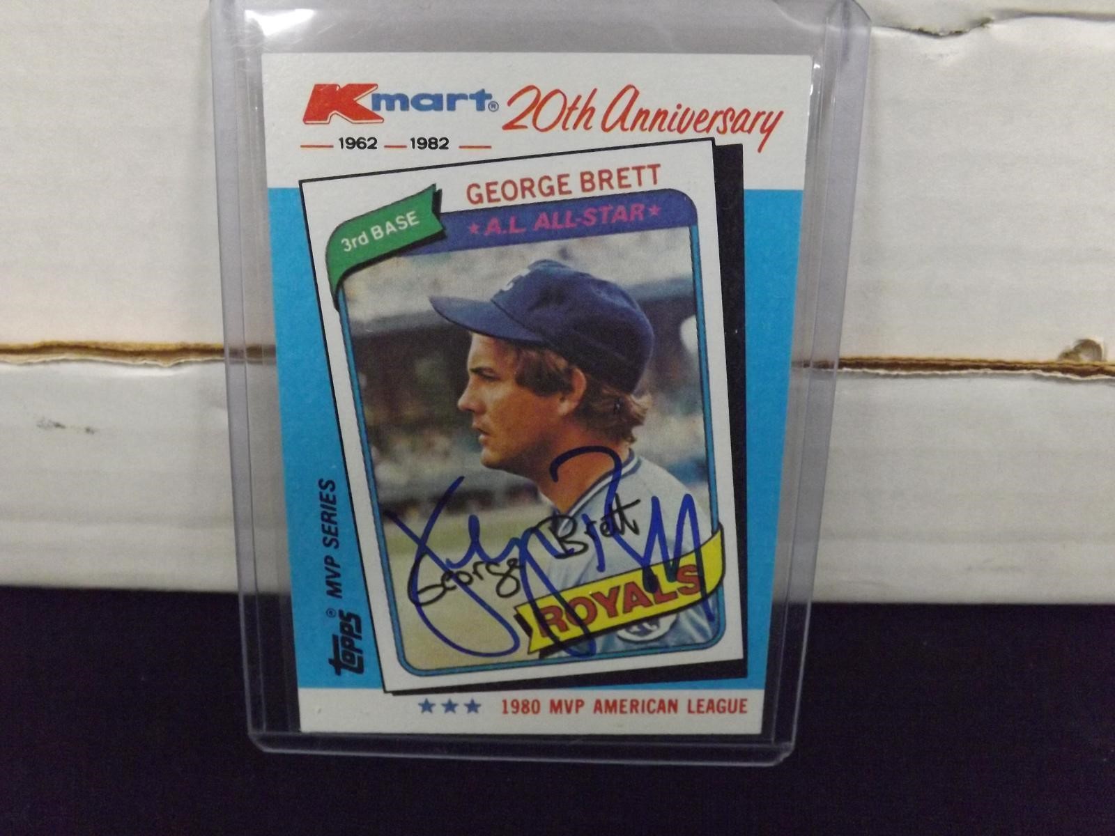 1982 TOPPS KMART GEORGE BRETT AUTOGRAPH COA